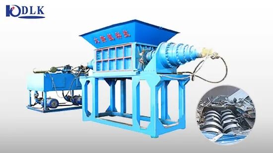 Double Shaft Shredder with PLC Control 42CrMo Blade and Hydraulic Power for Plastic Recycling